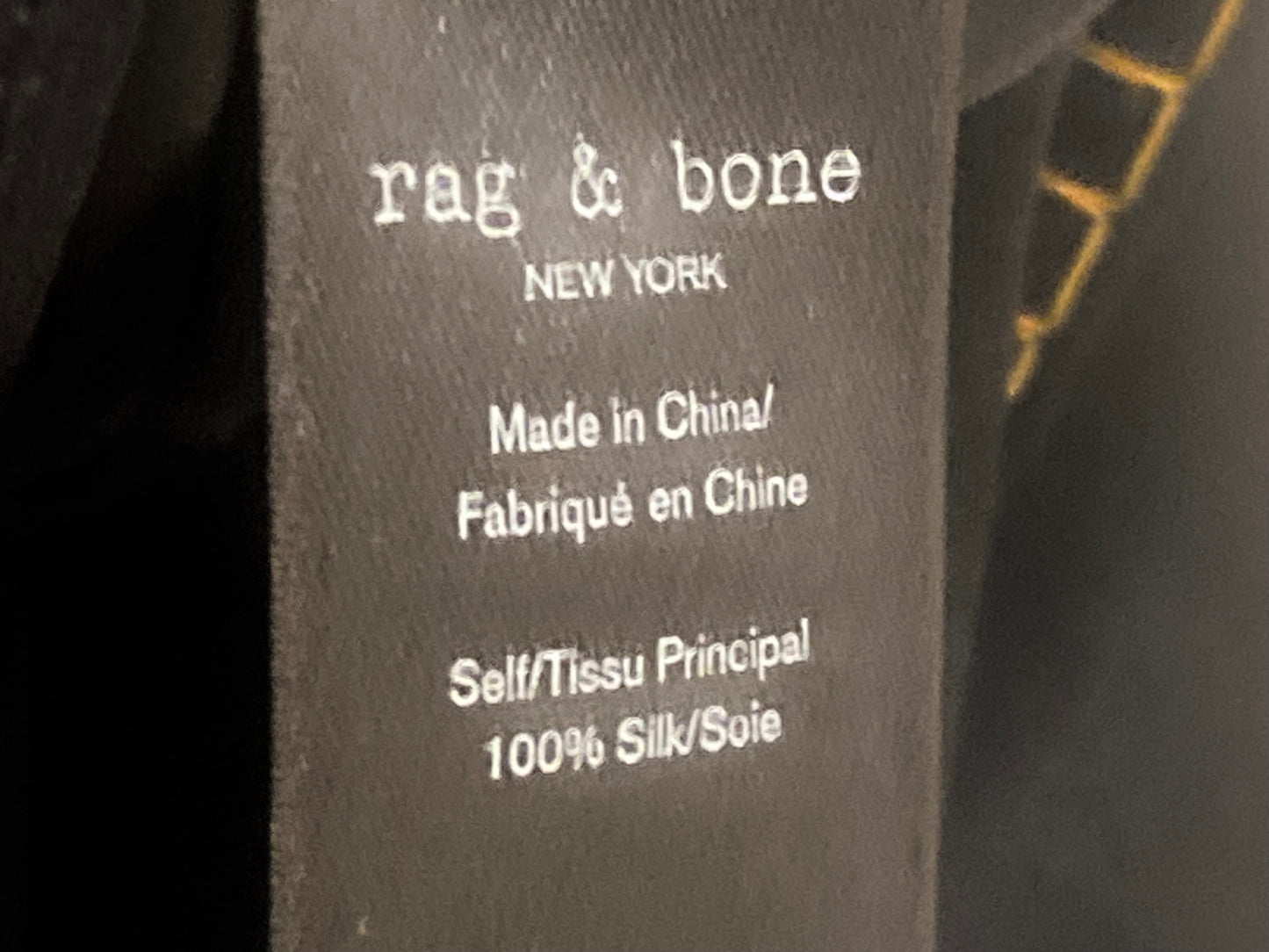 Rag & Bone 100% Silk Black Wrap Blouse Size Medium