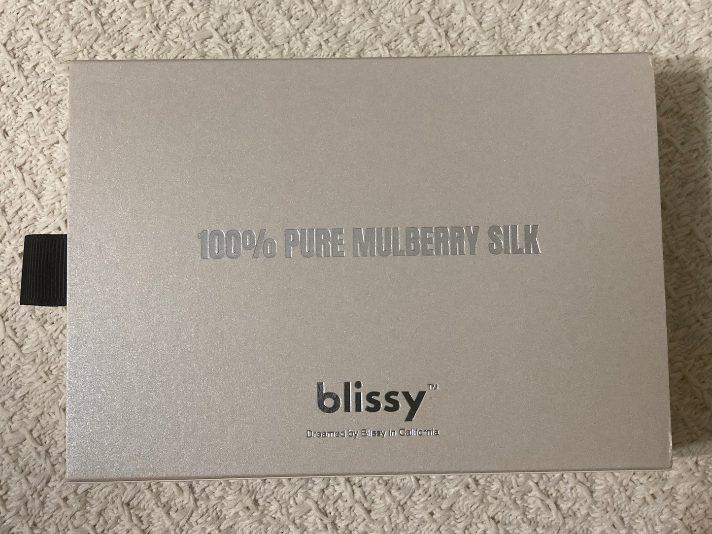 Set Of 2 Blissy Silk Pillowcases Standard Size Ivory New