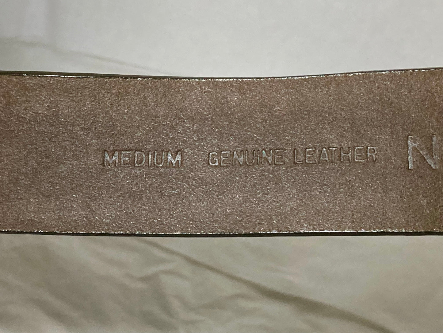 Nine West Genuine Leather Silver Buckle Brown Belt Size M