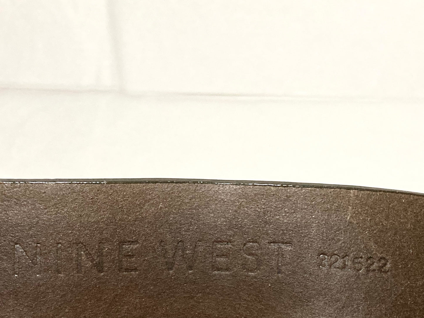 Nine West Genuine Leather Silver Buckle Brown Belt Size M