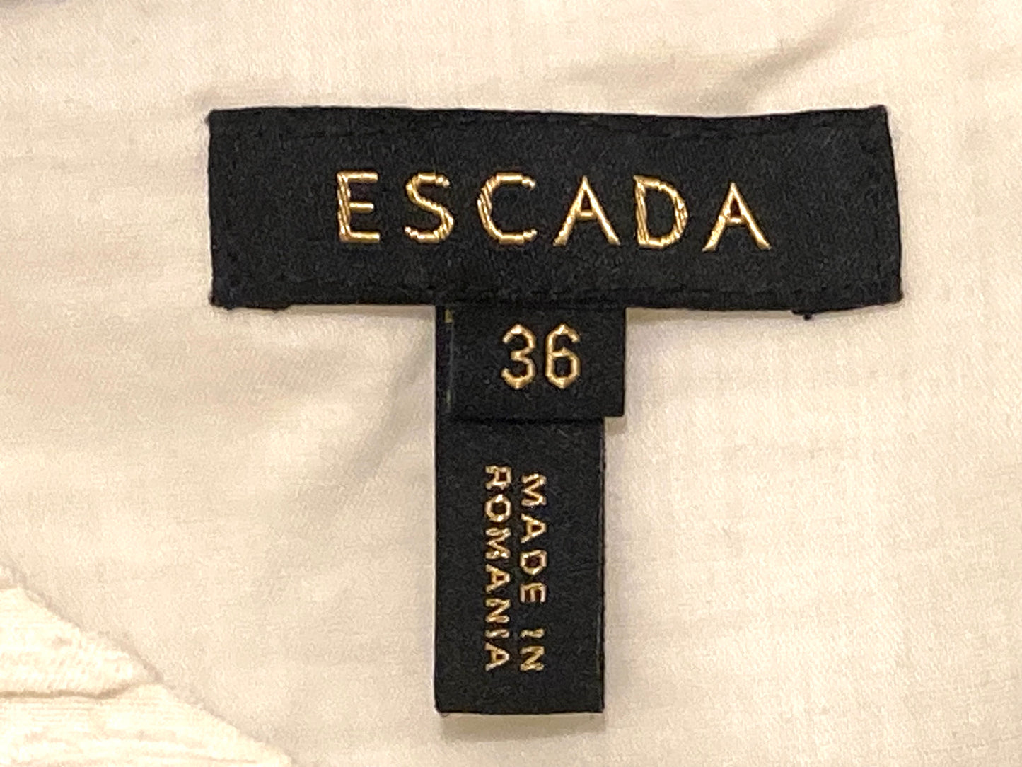 Escada Striped Black & Off White Sleeveless Dress
