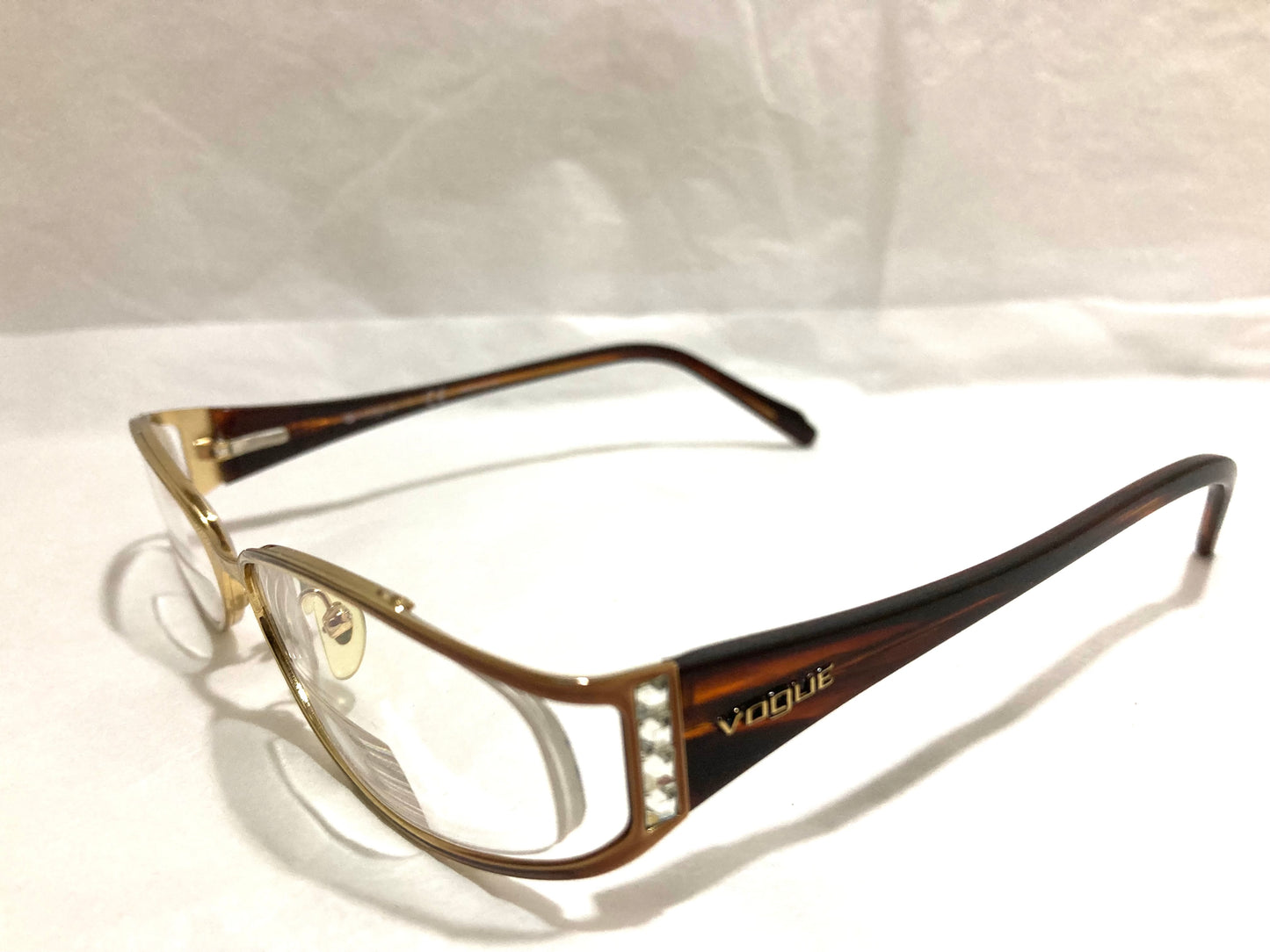Vogue Women's Elegant Gold Tortoise Frame Glasses
