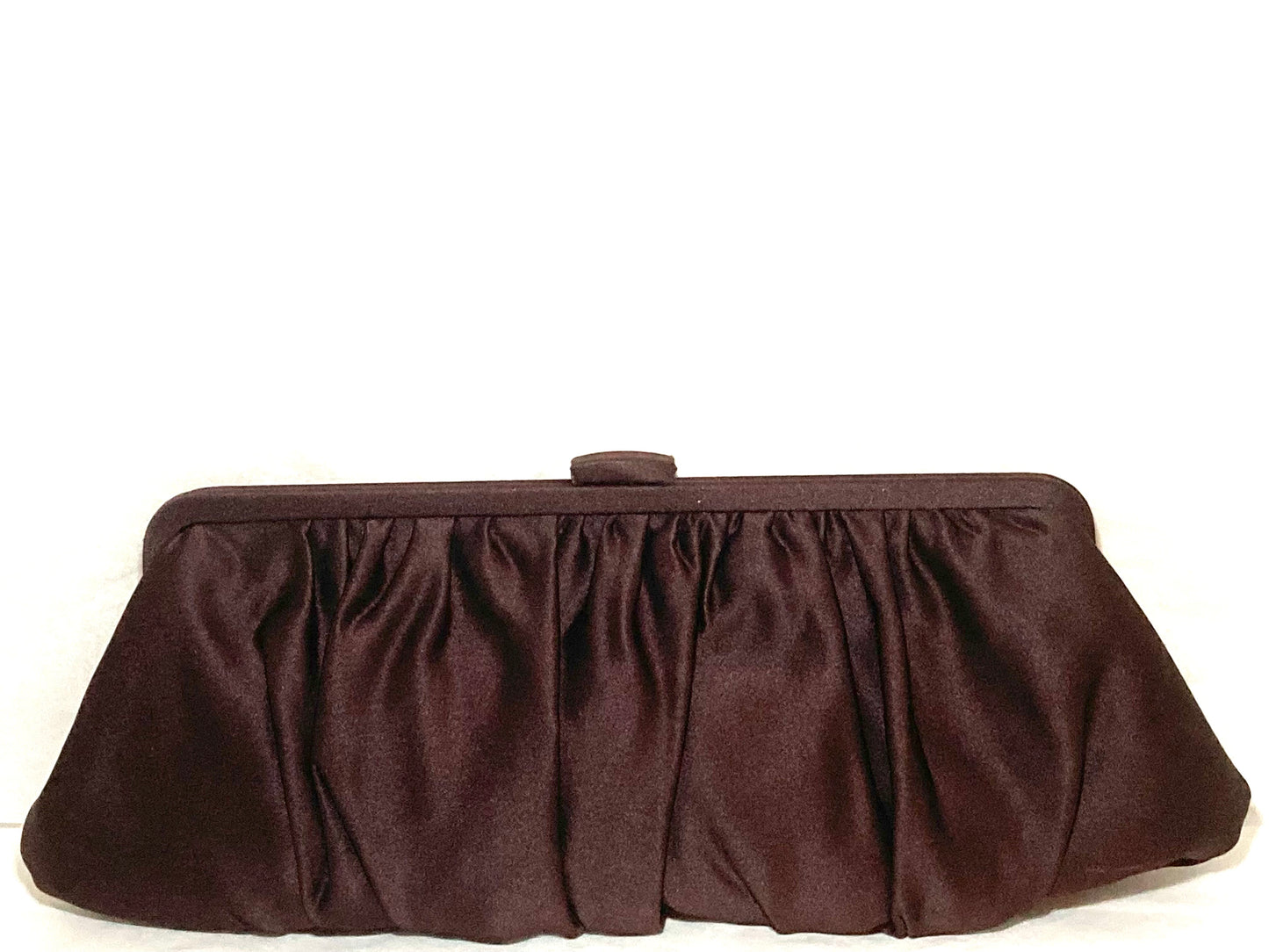 La Regale Elegant Brown Clutch with Gold Chain