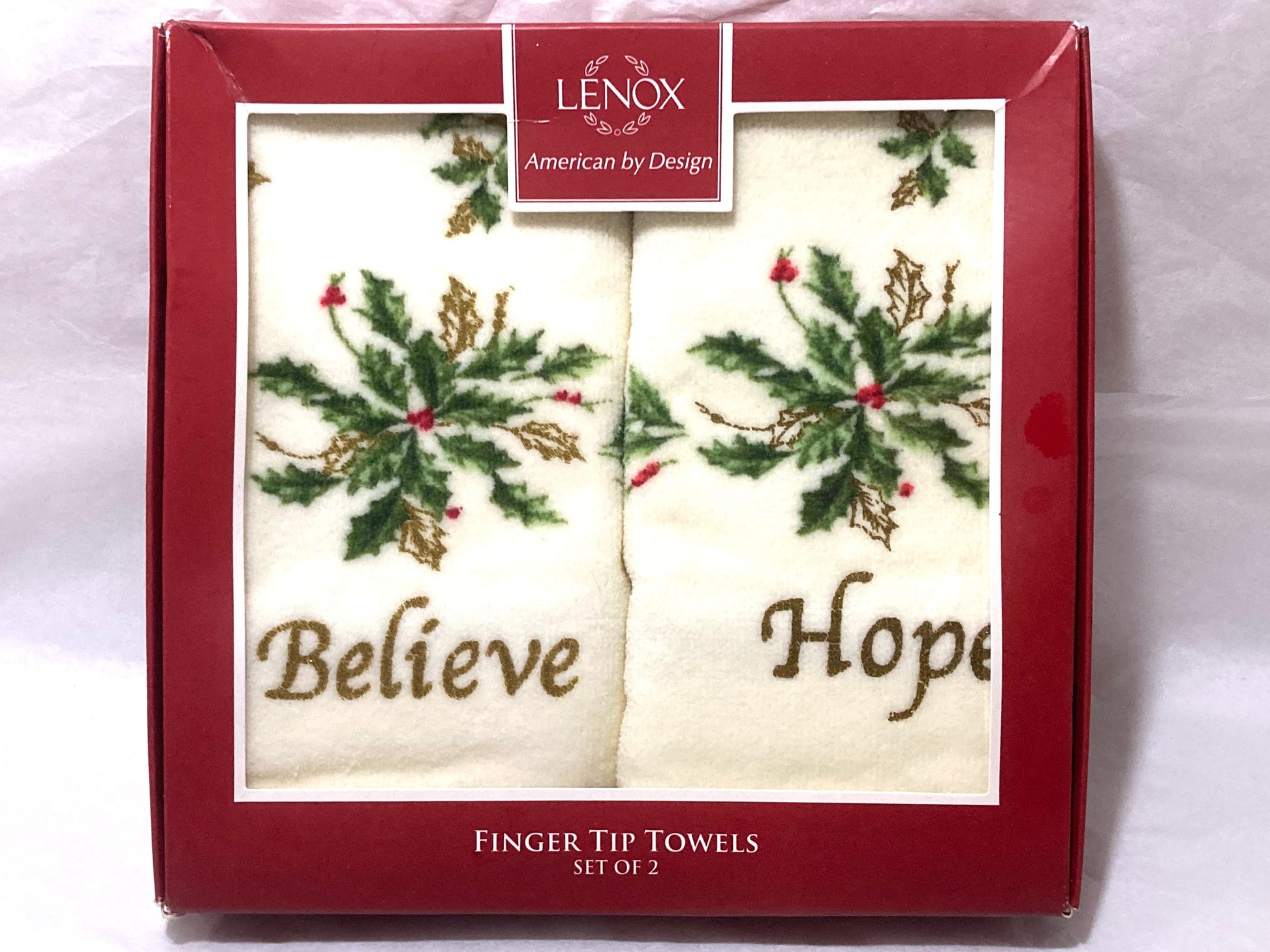 Lenox Finger Tip Towels, Christmas Decor, holiday decor