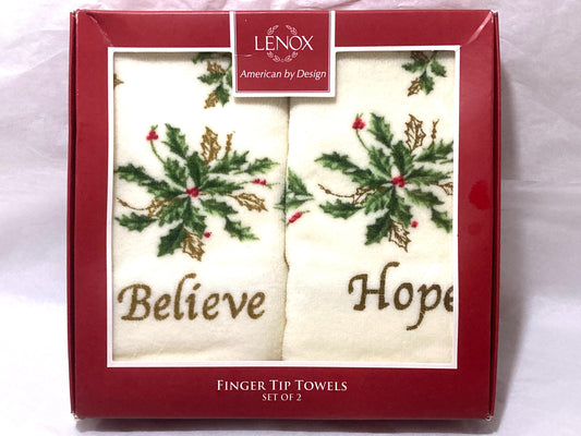 Lenox Finger Tip Towels, Christmas Decor, holiday decor