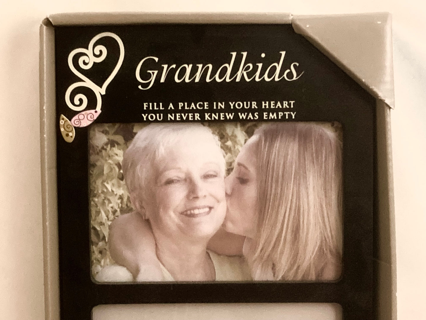 Grandkids Triple Photo Frame Black Size 6x4