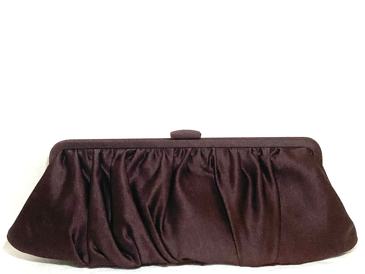 La Regale Elegant Brown Clutch with Gold Chain