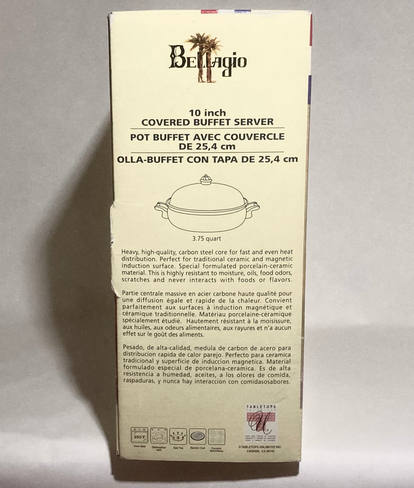 Philippe Richard Collection Bellagio 10 Inch Cream Buffet Server on