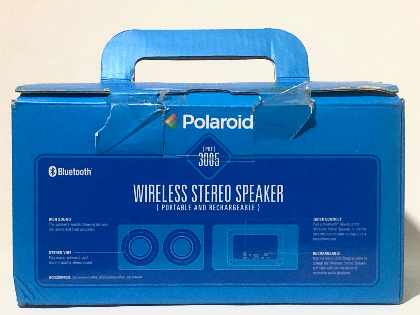 Polaroid Portable & Rechargeable Wireless Bluetooth Stereo Speaker