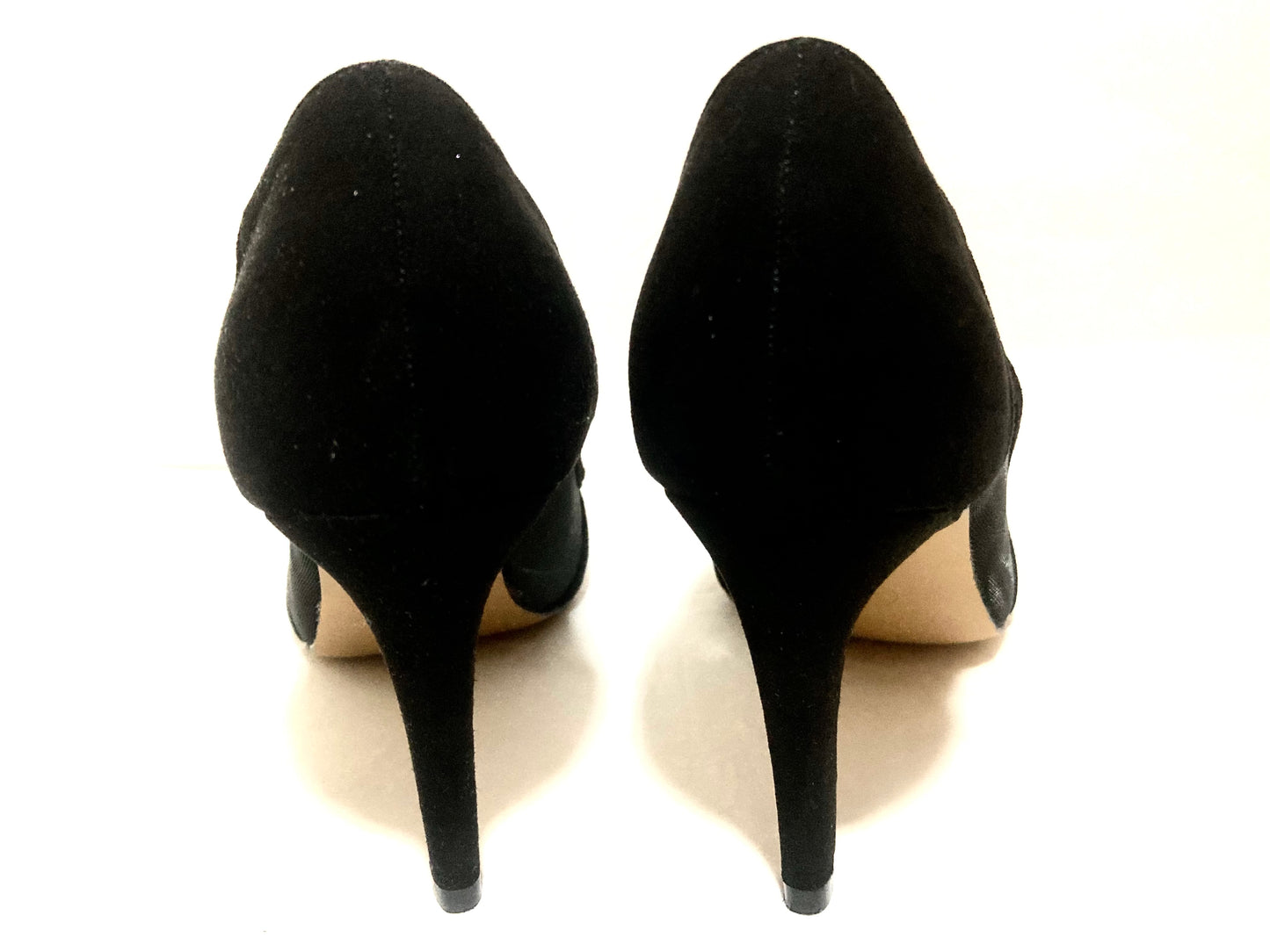 Dfrnt Collection Elegant Black Mesh Heels Size 37 Black