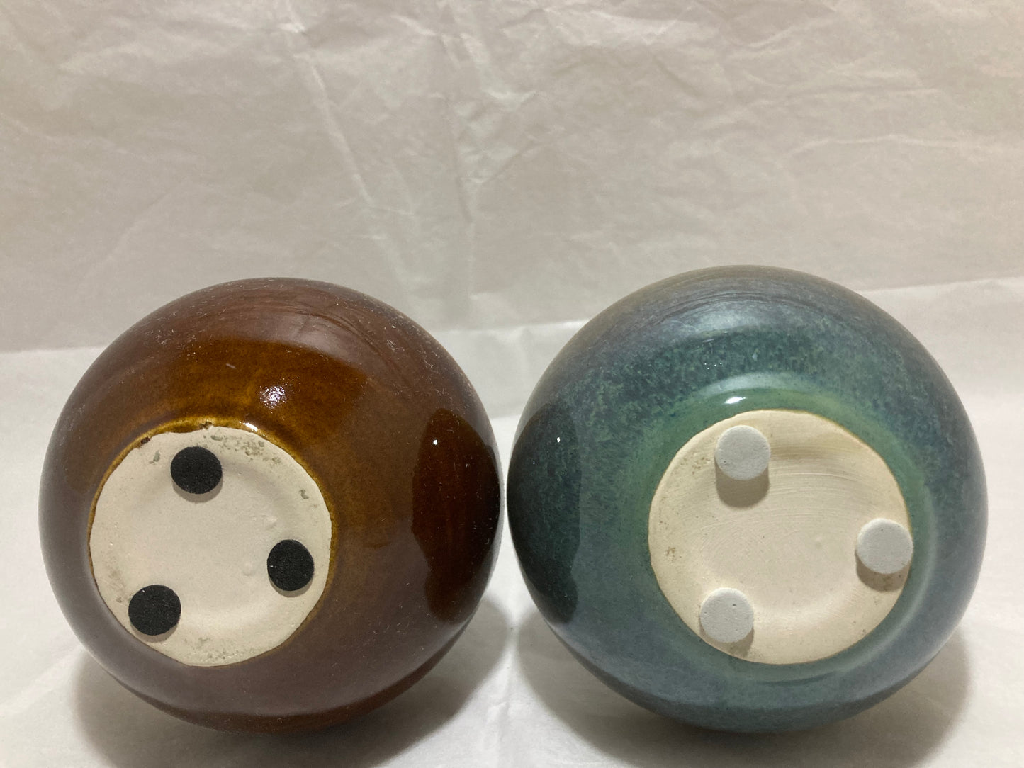 Ceramic Pier 1 Imports Small Vase Set - Brown and Blue