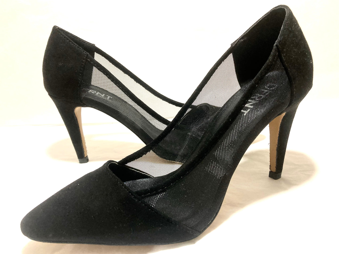 Dfrnt Collection Elegant Black Mesh Heels Size 37 Black