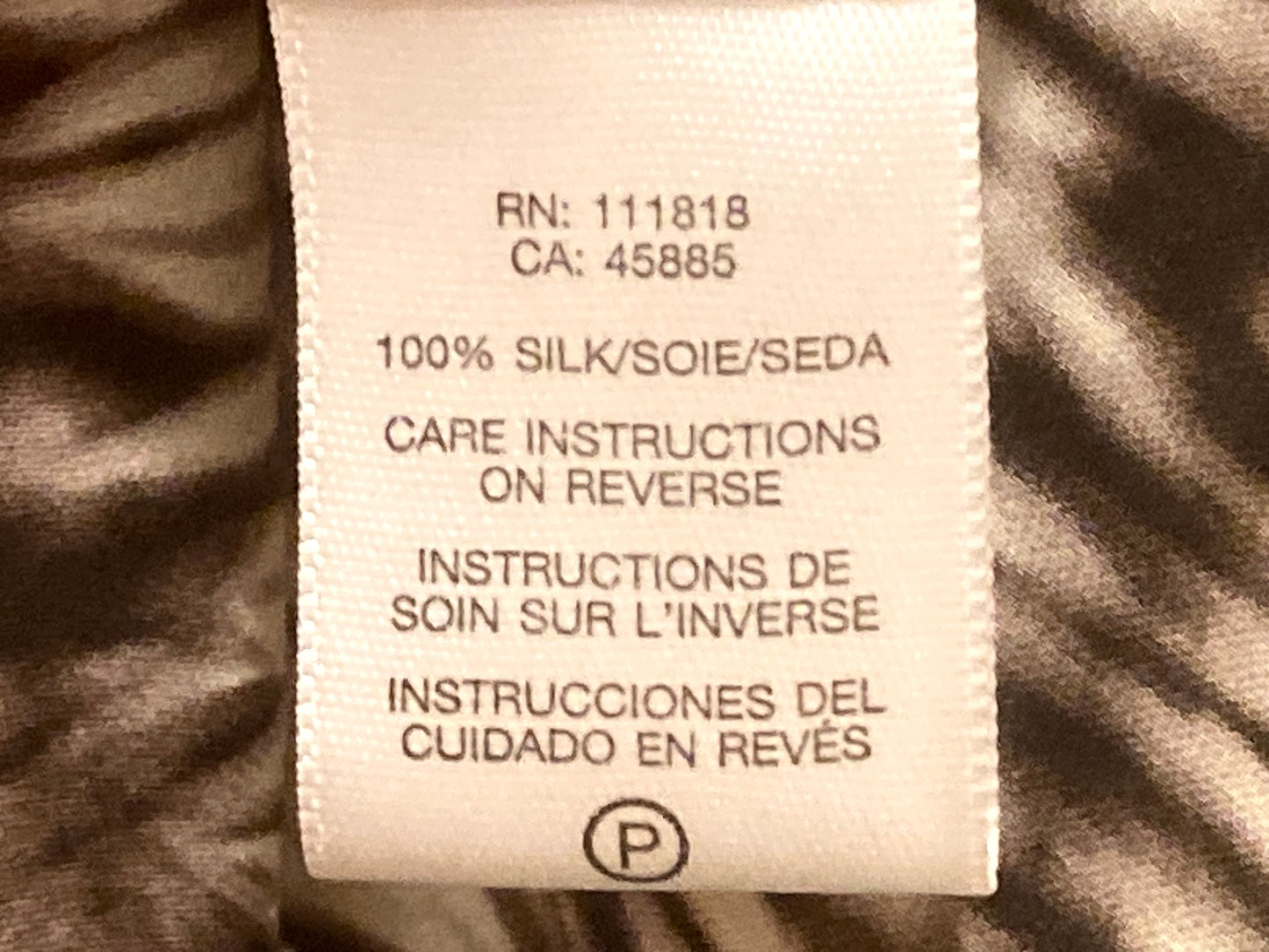 Michael by Michael Kors 100% Silk Brown & Cream Tunic Size Small / Petite