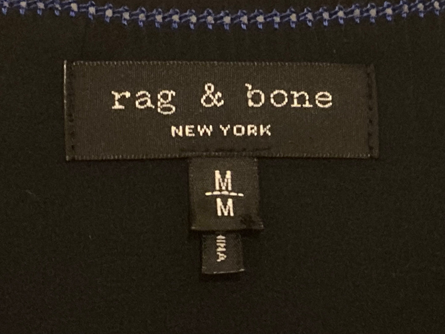 Rag & Bone 100% Silk Black Wrap Blouse Size Medium