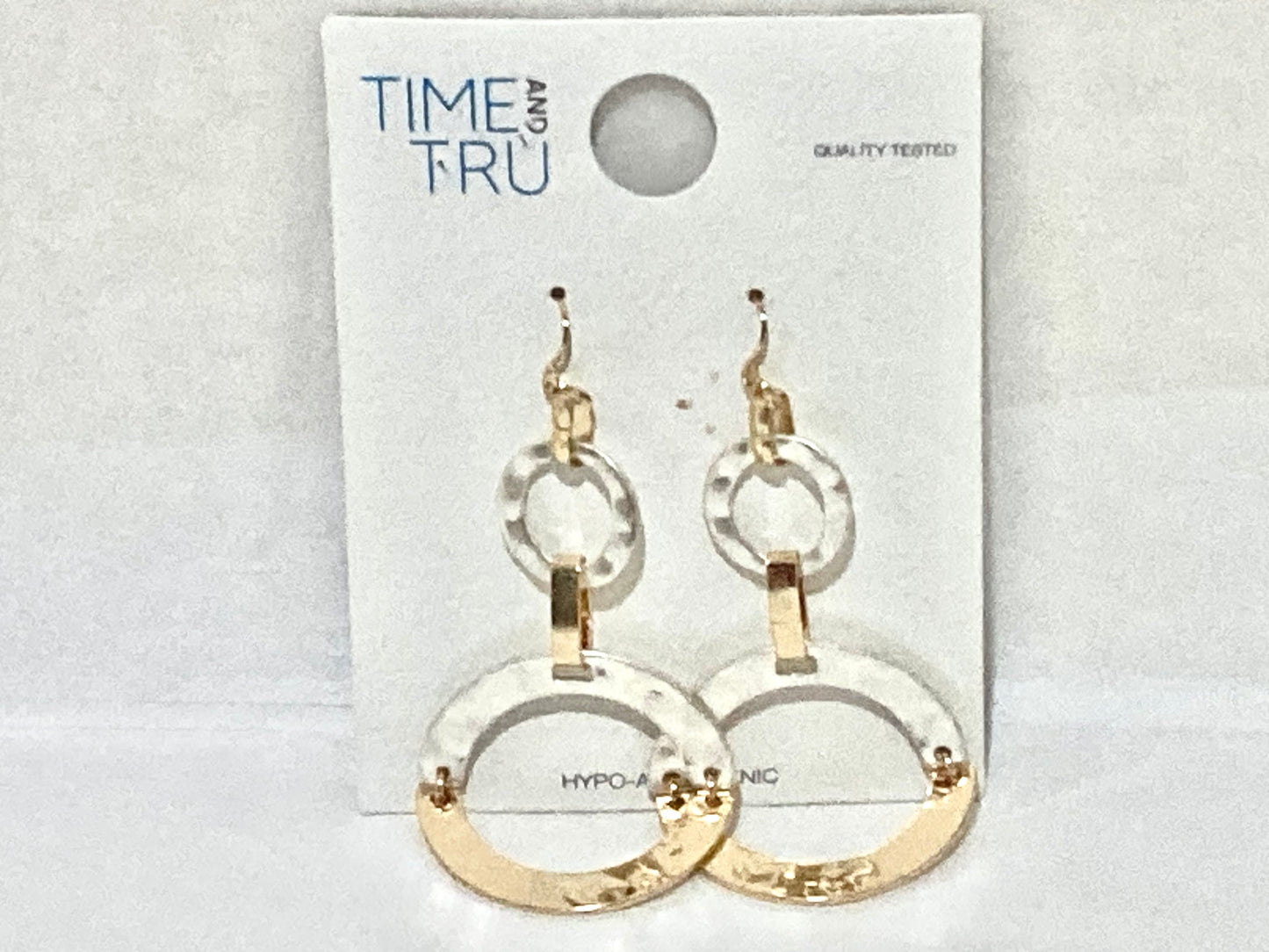 Time and Tru Hypoallergenic Gold and Silver Hoop Earrings