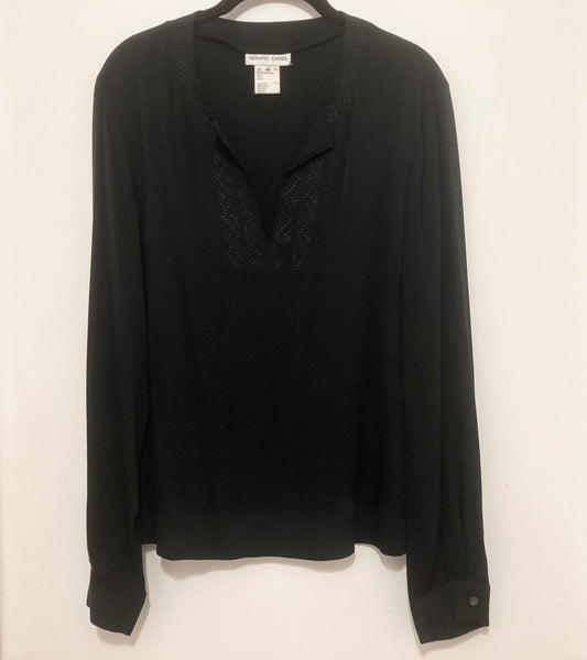 Gerard Darel 100% Silk Black Women’s Blouse Size 46
