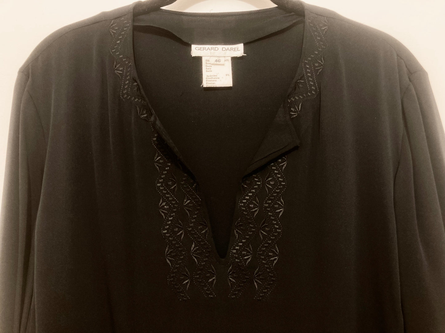 Gerard Darel 100% Silk Black Women’s Blouse Size 46