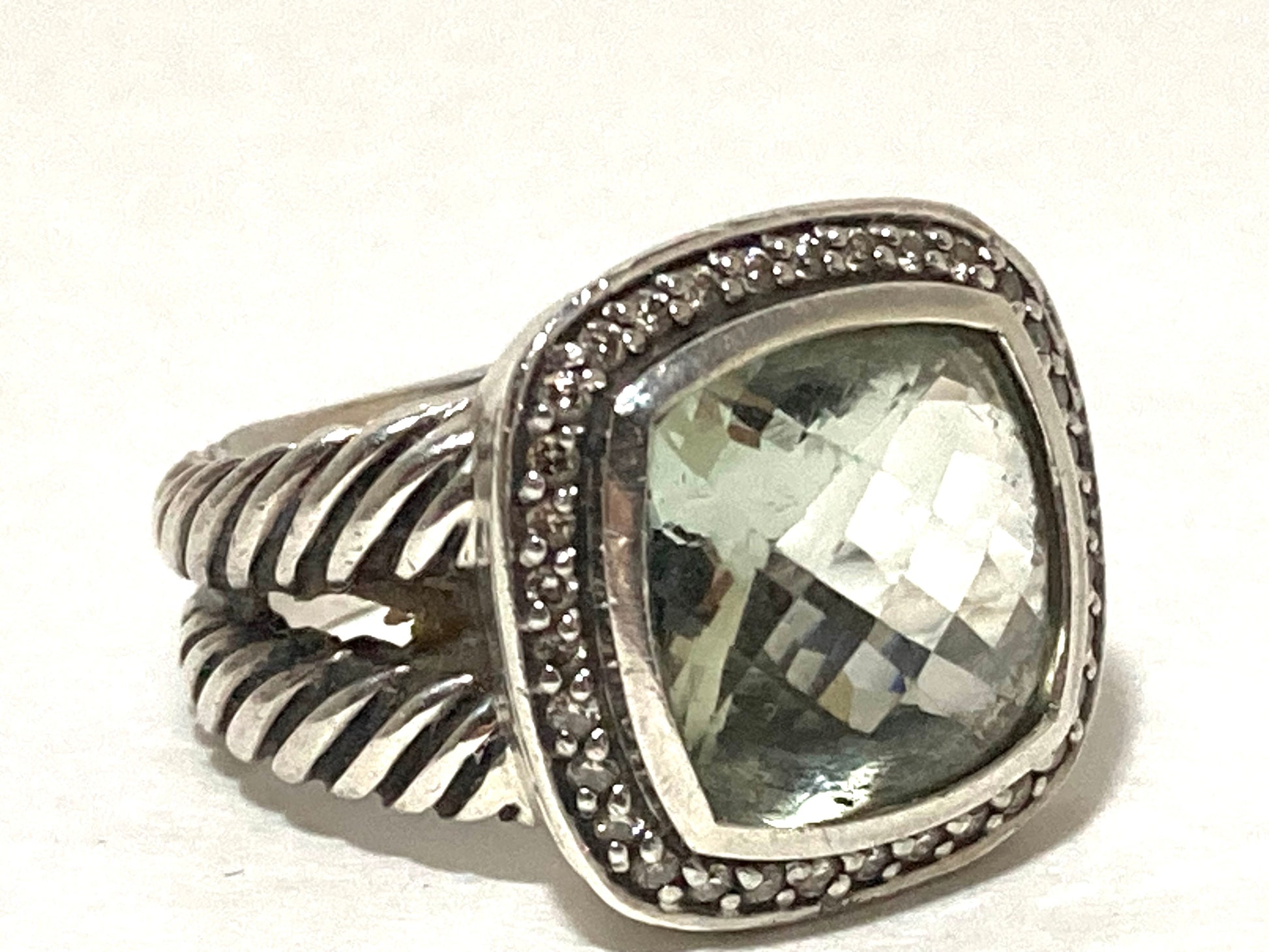 David Yurman, diamond rings, prasiolite rings, david yurman rings 