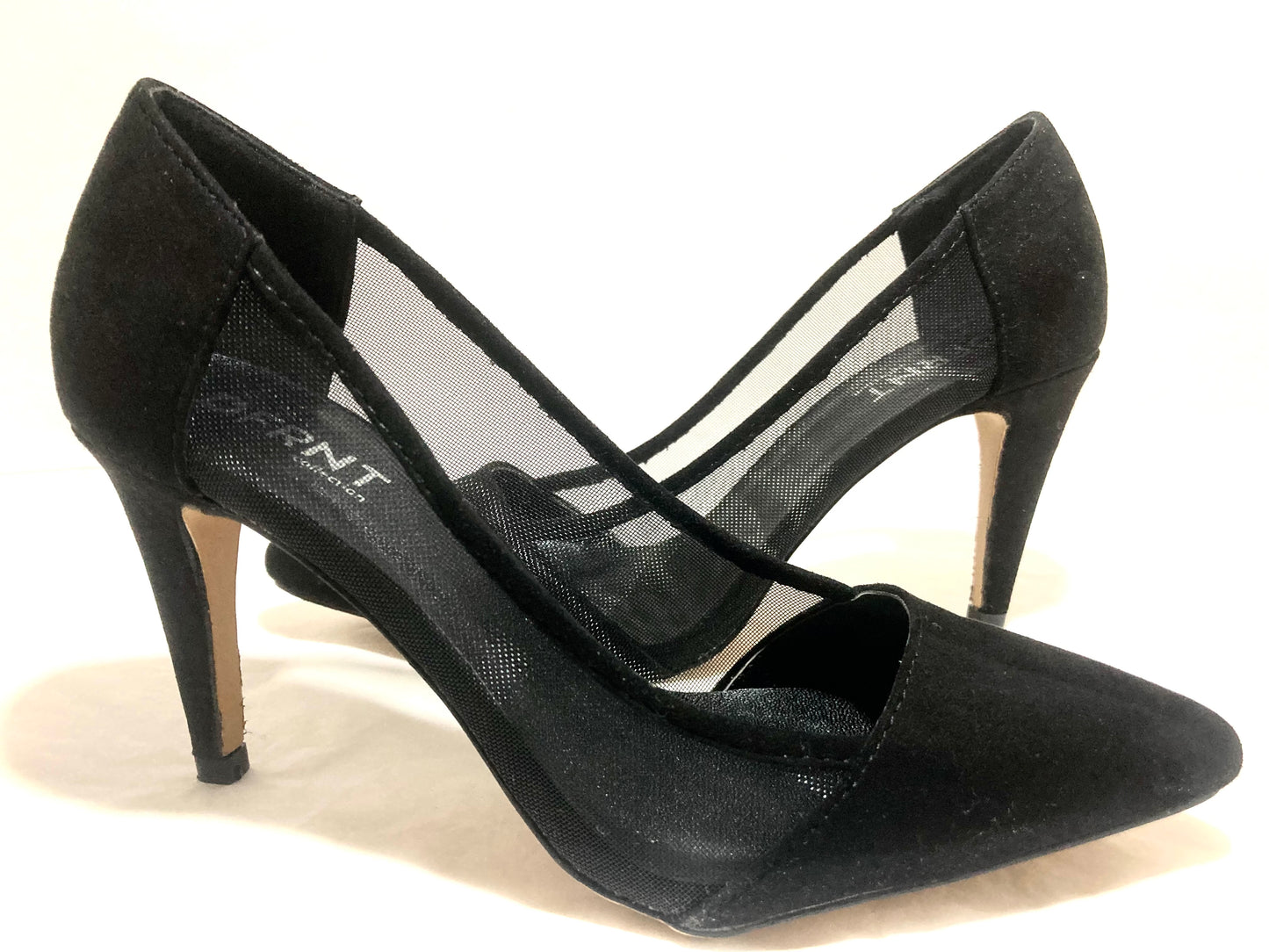 Dfrnt Collection Elegant Black Mesh Heels Size 37 Black