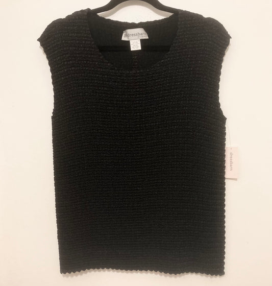 Dress Barn Woman Black Textured Sleeveless Top Size 14/16 NWT