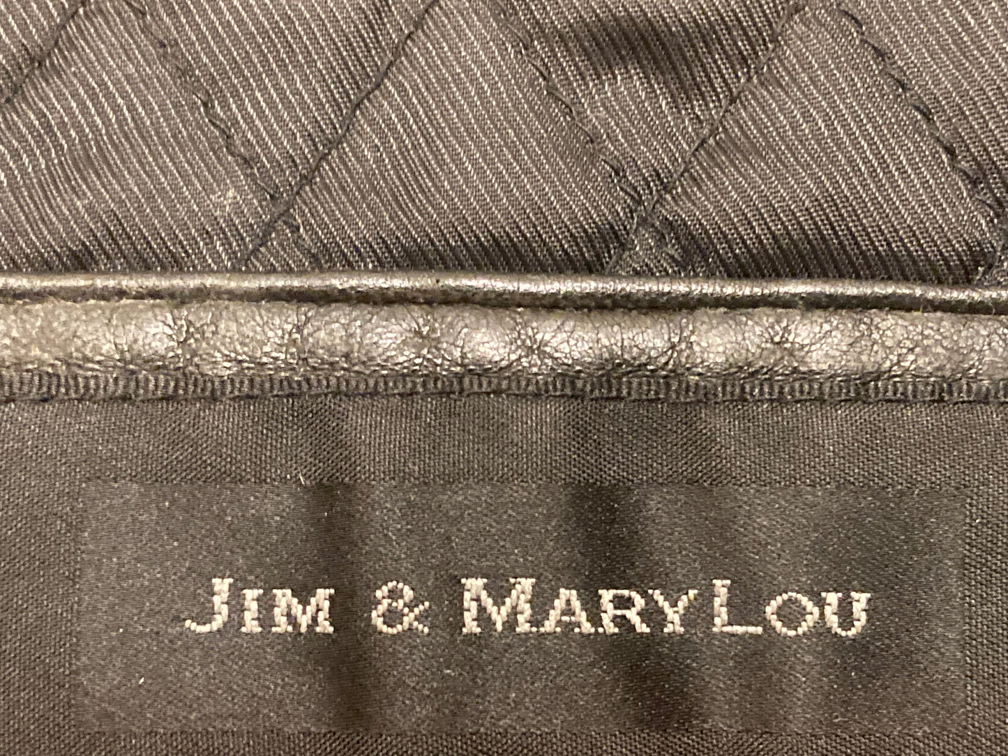 Jim & Marylou Genuine Leather Women's Coat With Faux Fur Collar Black Size M