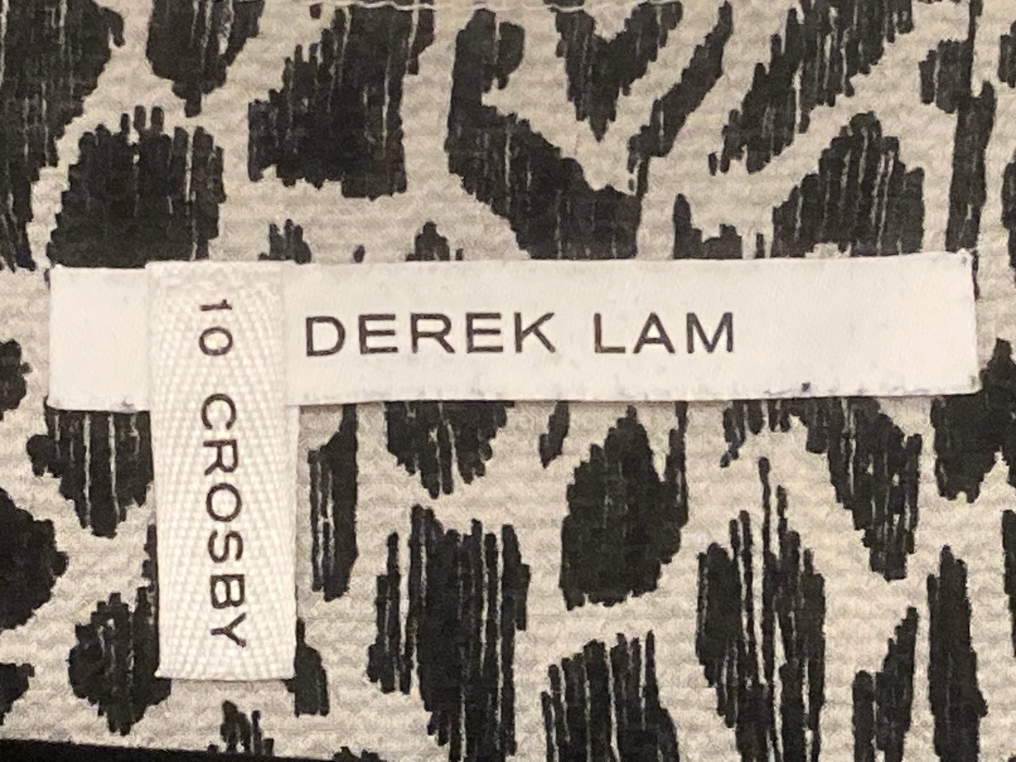 Derek Lam Silk 10 Crosby Leopard V-Neck Women's Top Gray & Black Size Medium