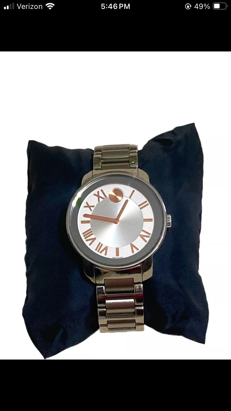 Movado Bold 32 mm Silver Women's Stainless Steel Wristwatch