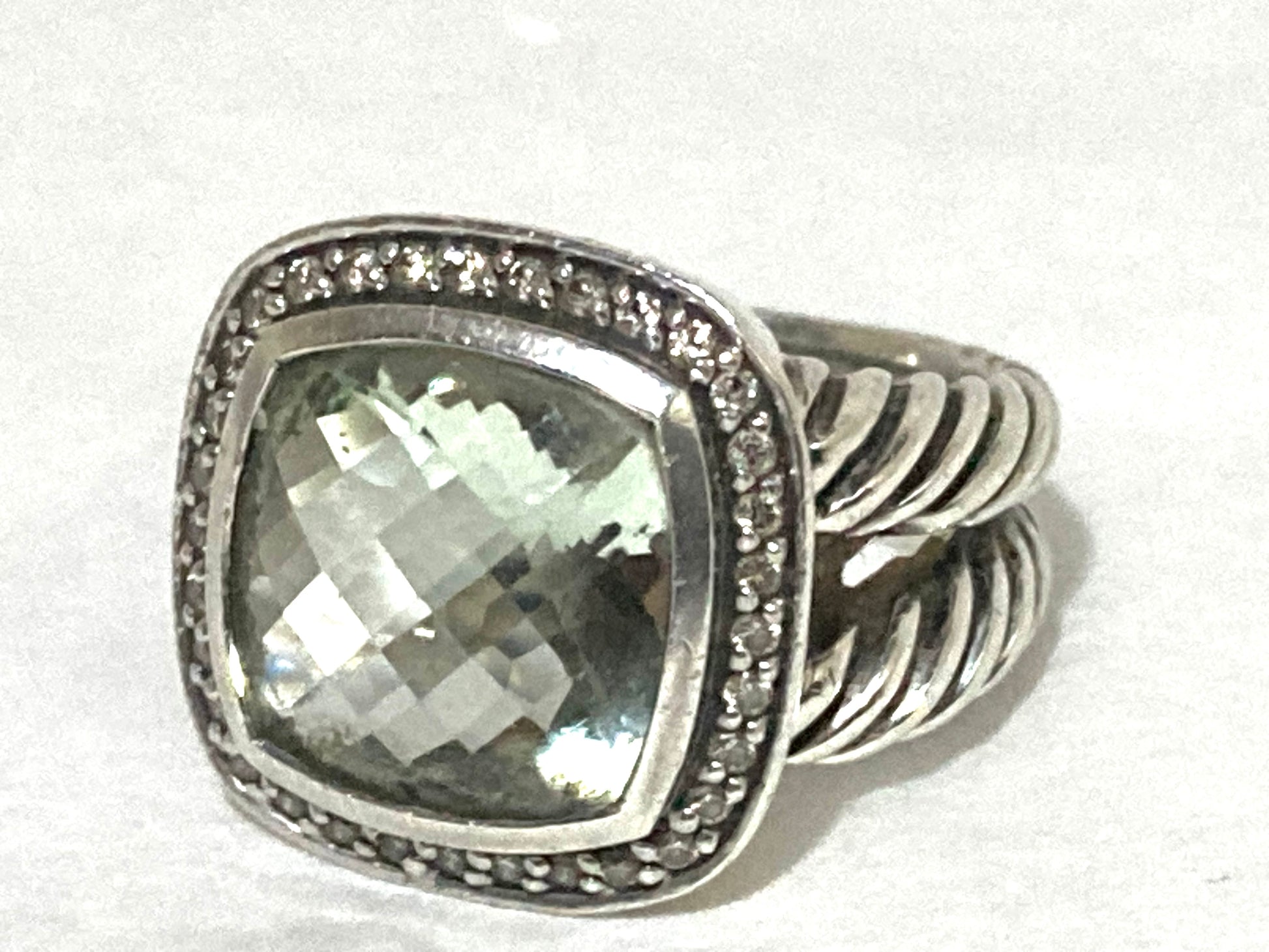 David Yurman, diamond rings, prasiolite rings, david yurman rings 
