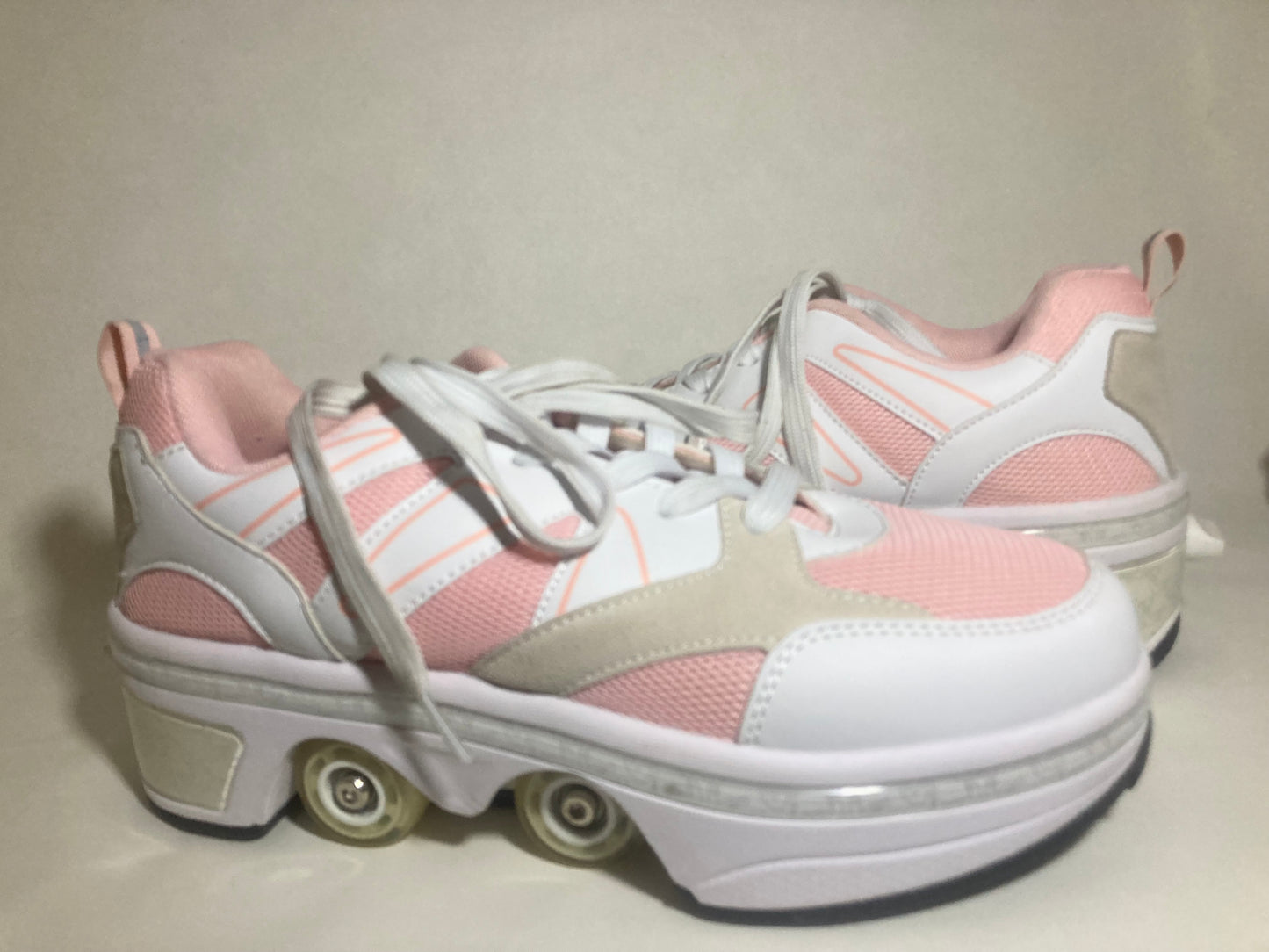 CHSSIH Pink and White Women's Sneaker Skates Size 40