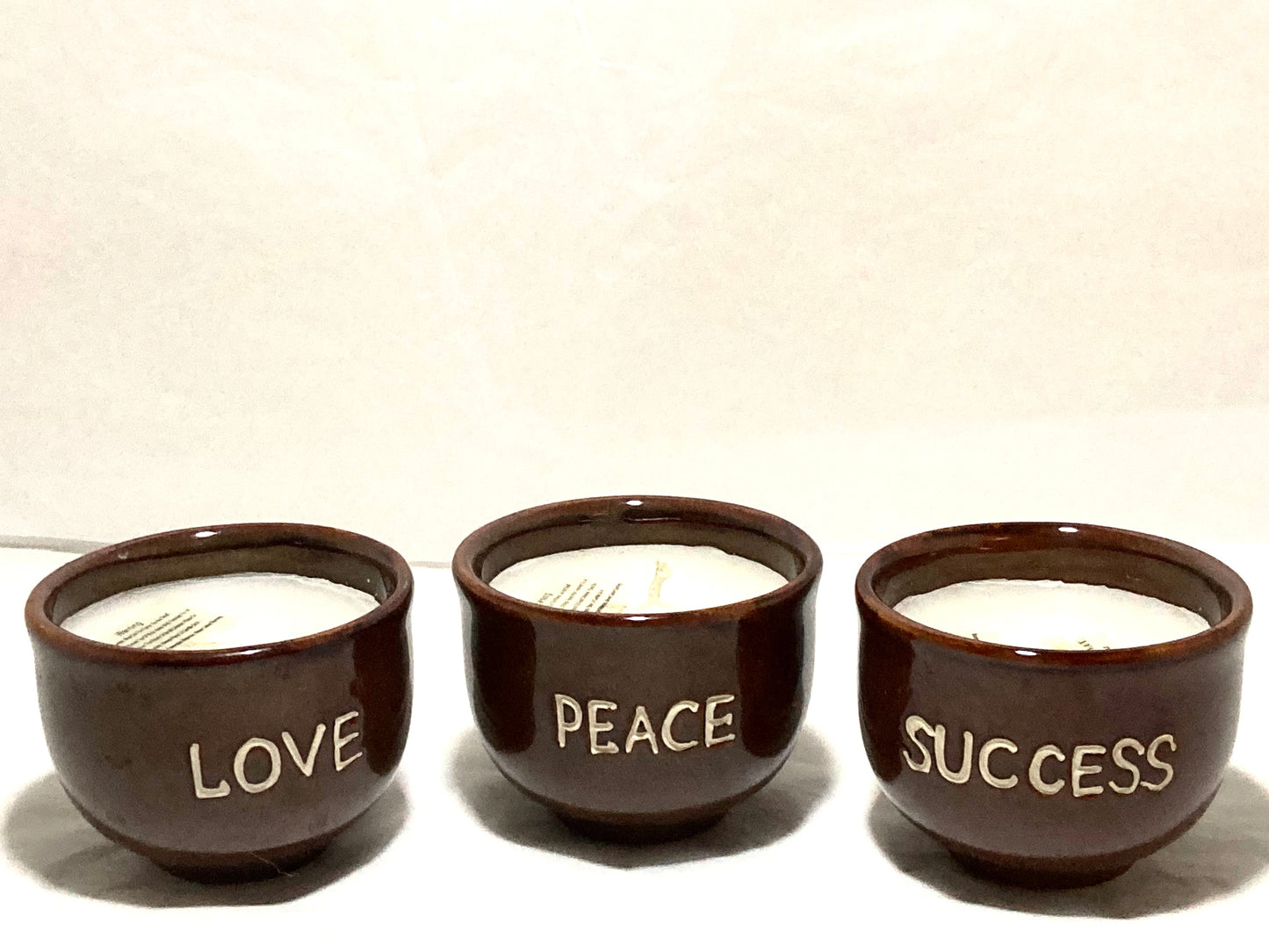 Scented candles, candle holders