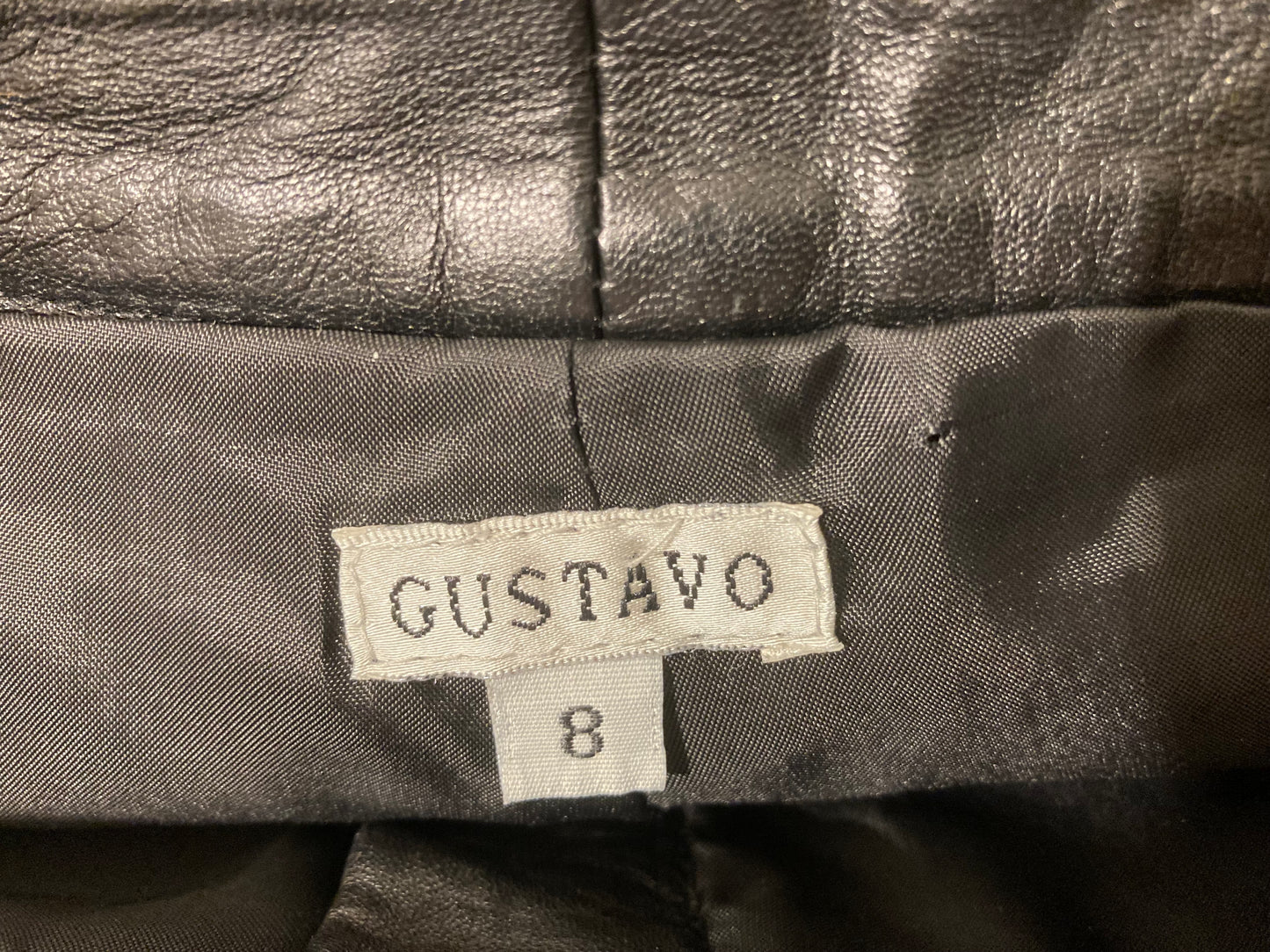 Gustavo Straight Leg Genuine Leather Women's Pants Size 8