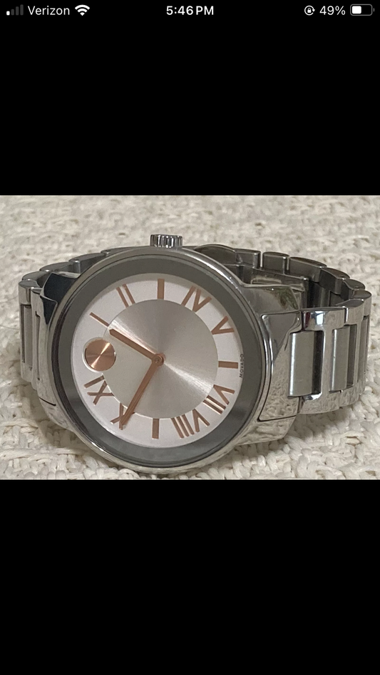 Movado Bold 32 mm Silver Women's Stainless Steel Wristwatch