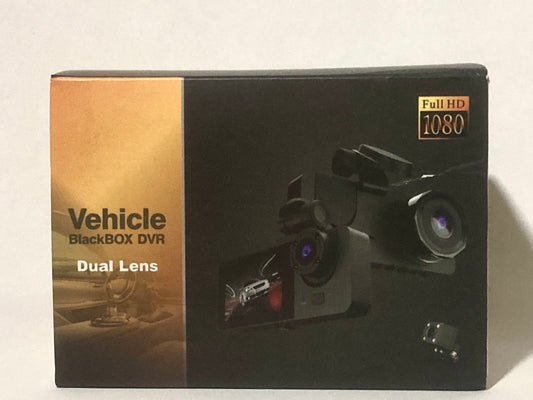 Dual Lens Vehicle Blackbox DVR Auto Dash Cam Full HD