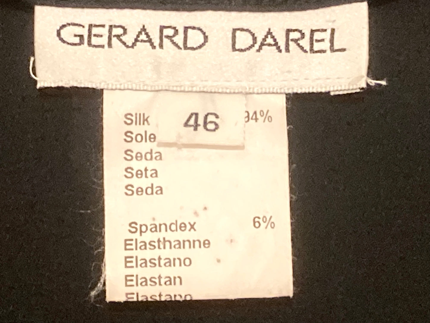 Gerard Darel 100% Silk Black Women’s Blouse Size 46