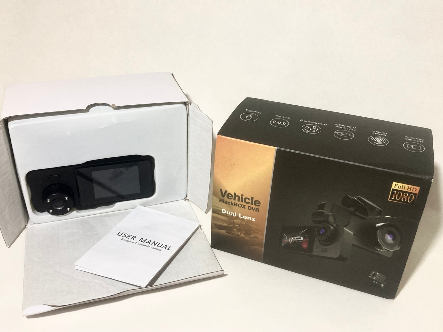 Dual Lens Vehicle Blackbox DVR Auto Dash Cam Full HD