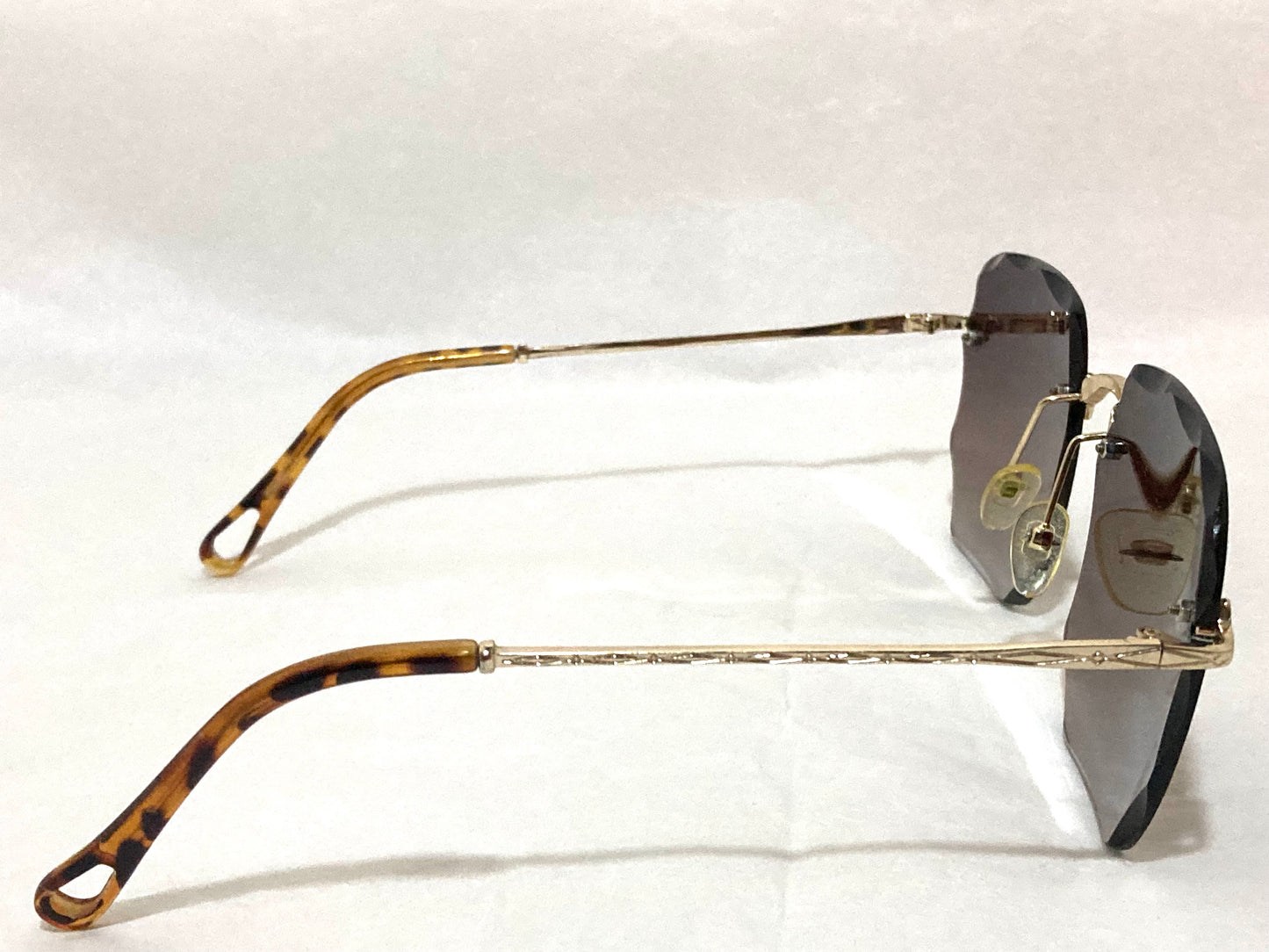 Retro Beveled Lenses Women's Sunglasses Brown