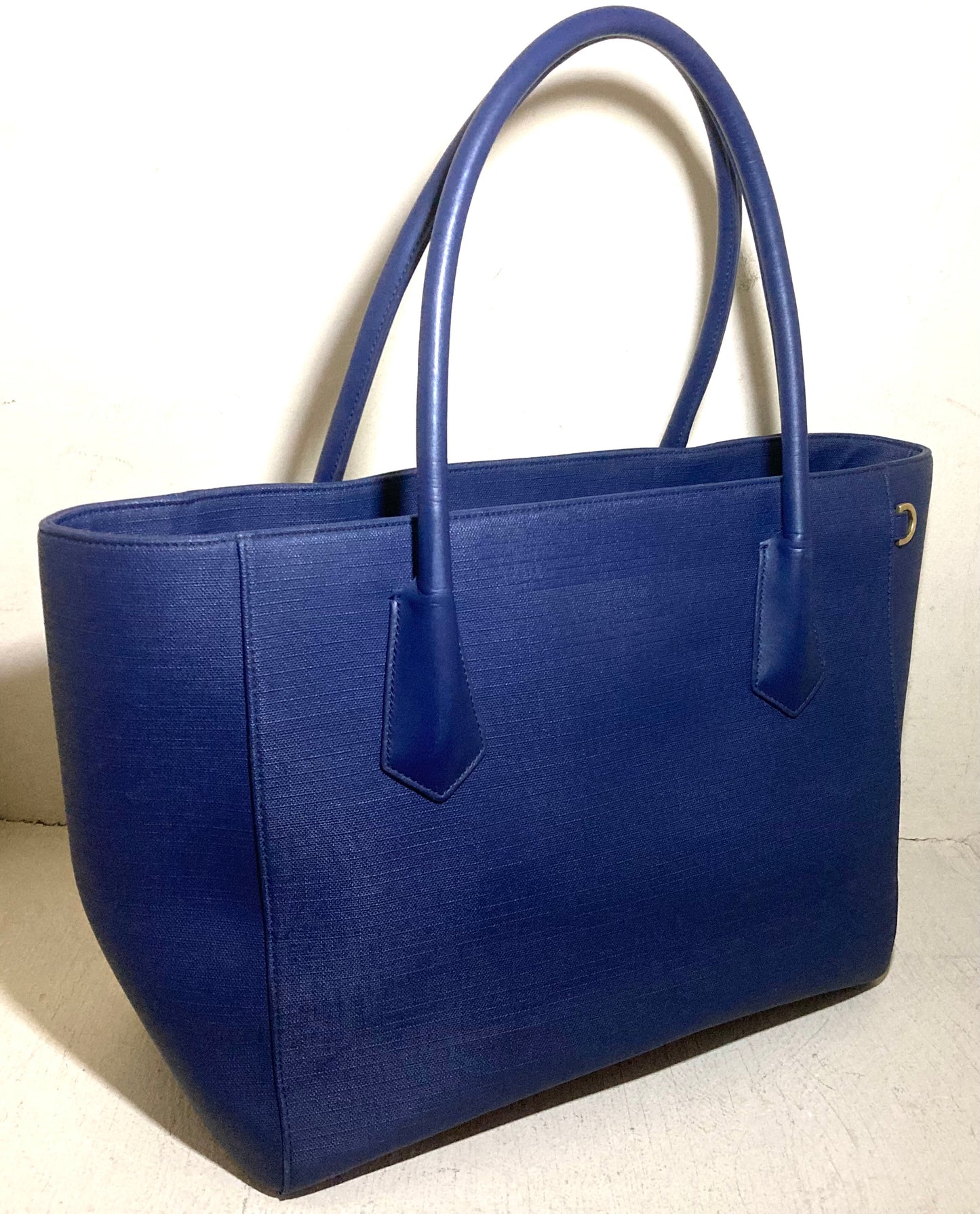 Spacious Navy Blue Dagne Dover Signature Tote Bag