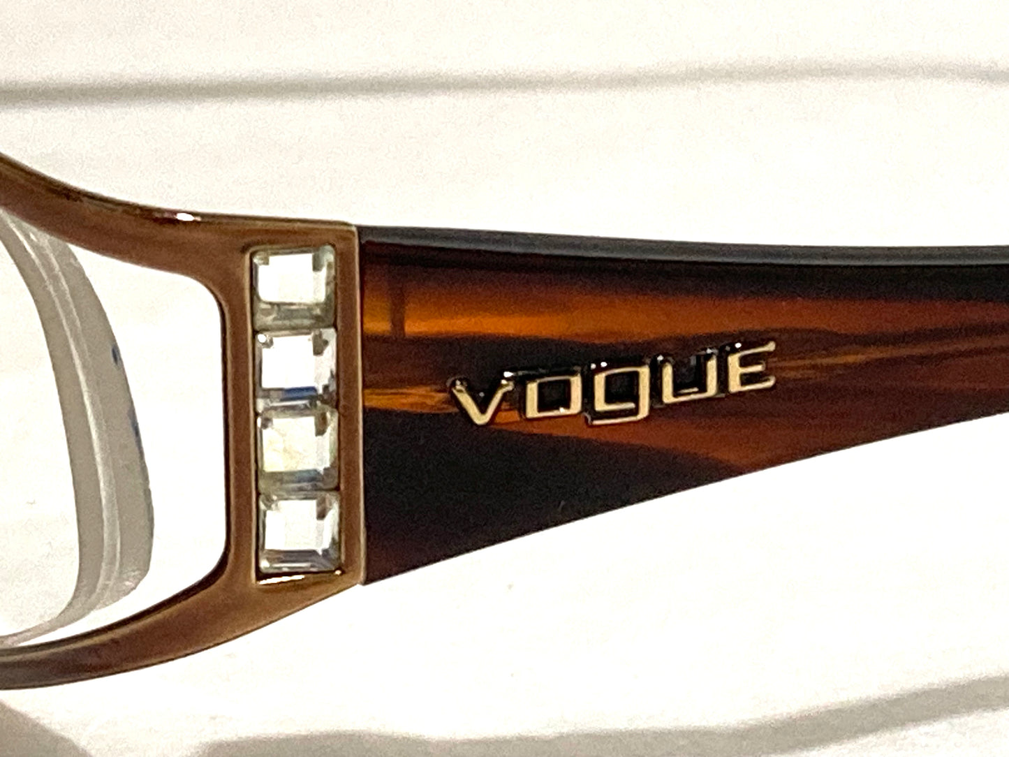 Vogue Women's Elegant Gold Tortoise Frame Glasses