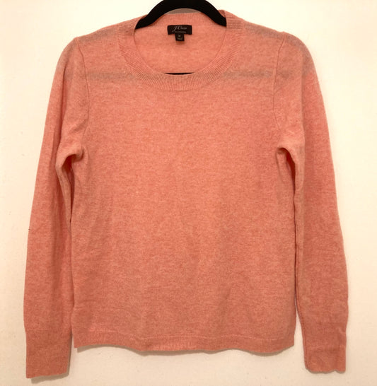 J. Crew 100% Cashmere Women's Salmon Pink Sweater Size Medium