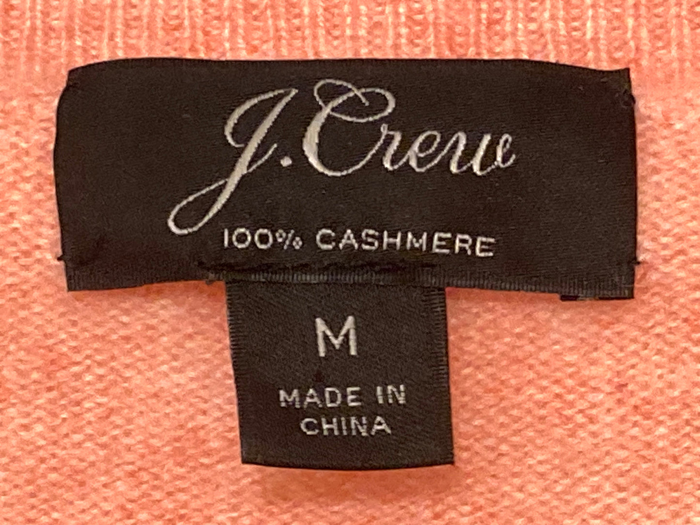 J. Crew 100% Cashmere Women's Salmon Pink Sweater Size Medium