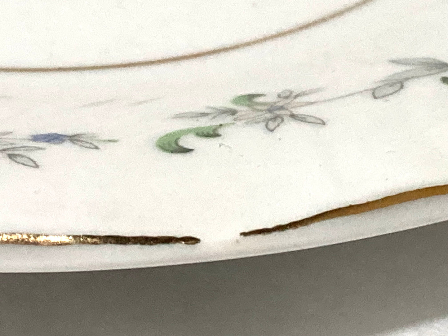Lynns Fine China Floral White Tea Cup and Saucer Set